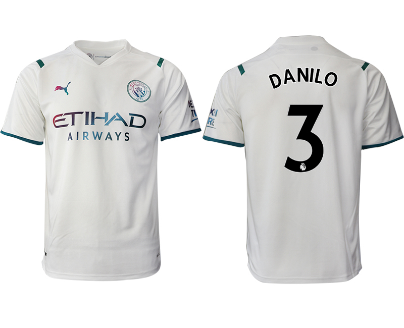 Men 2021-2022 Club Manchester city away aaa version white #3 Soccer Jersey
